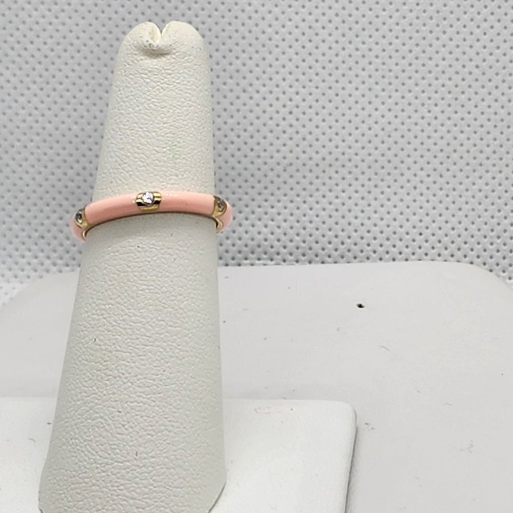 Brand New Sterling Silver 925 Light PINK Band / Ring - Picture 2 of 5